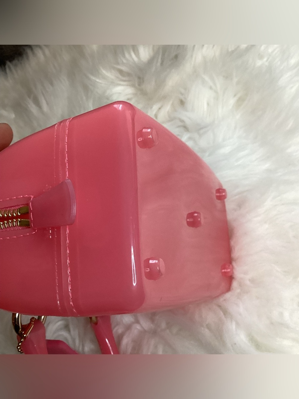 💕 CUTE 💕 Furla Jelly Pink Mini Candy Dome Satchel - Picture 10 of 13